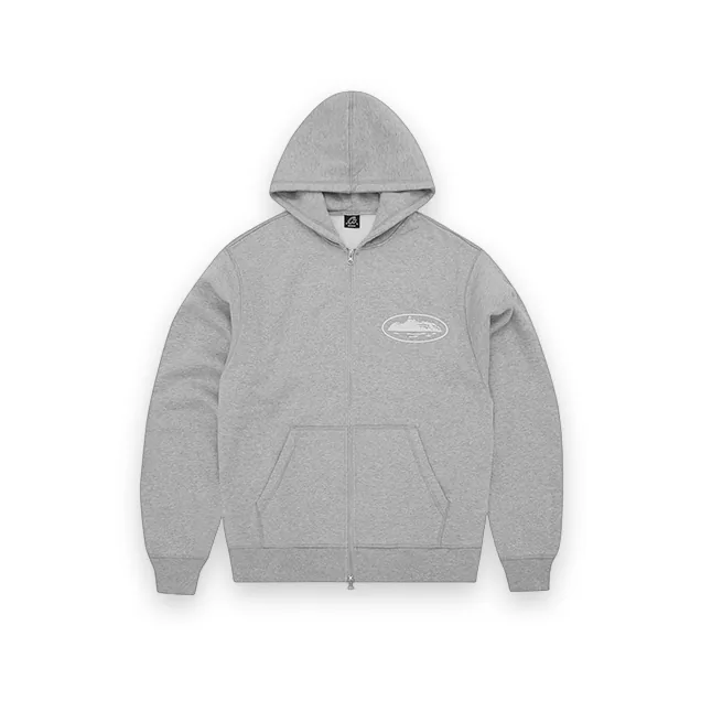 Pull Gris Zippe De l'ile De Corteiz 1
