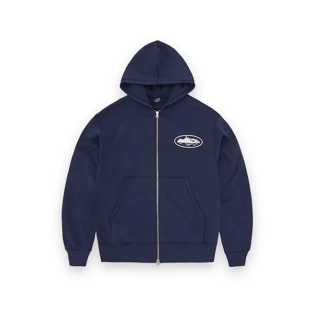Pull Zippe Bleu Marine Corteiz Island 1