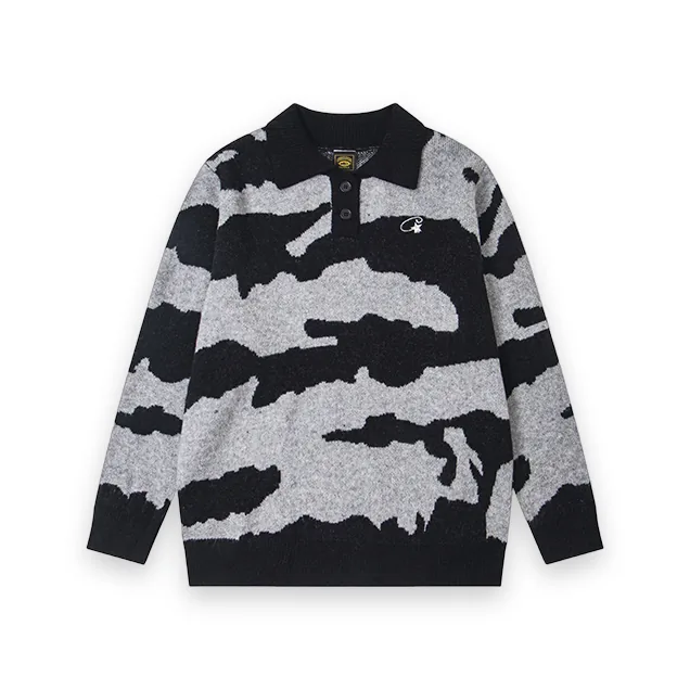Sweat Polo En Maille Camouflage 1